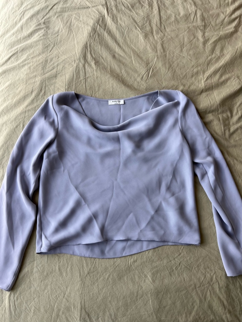 Babaton Light Lavender Long-Sleeve Blouse